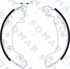 Комлект тормозных накладок (FOMAR Friction: FO 9076)